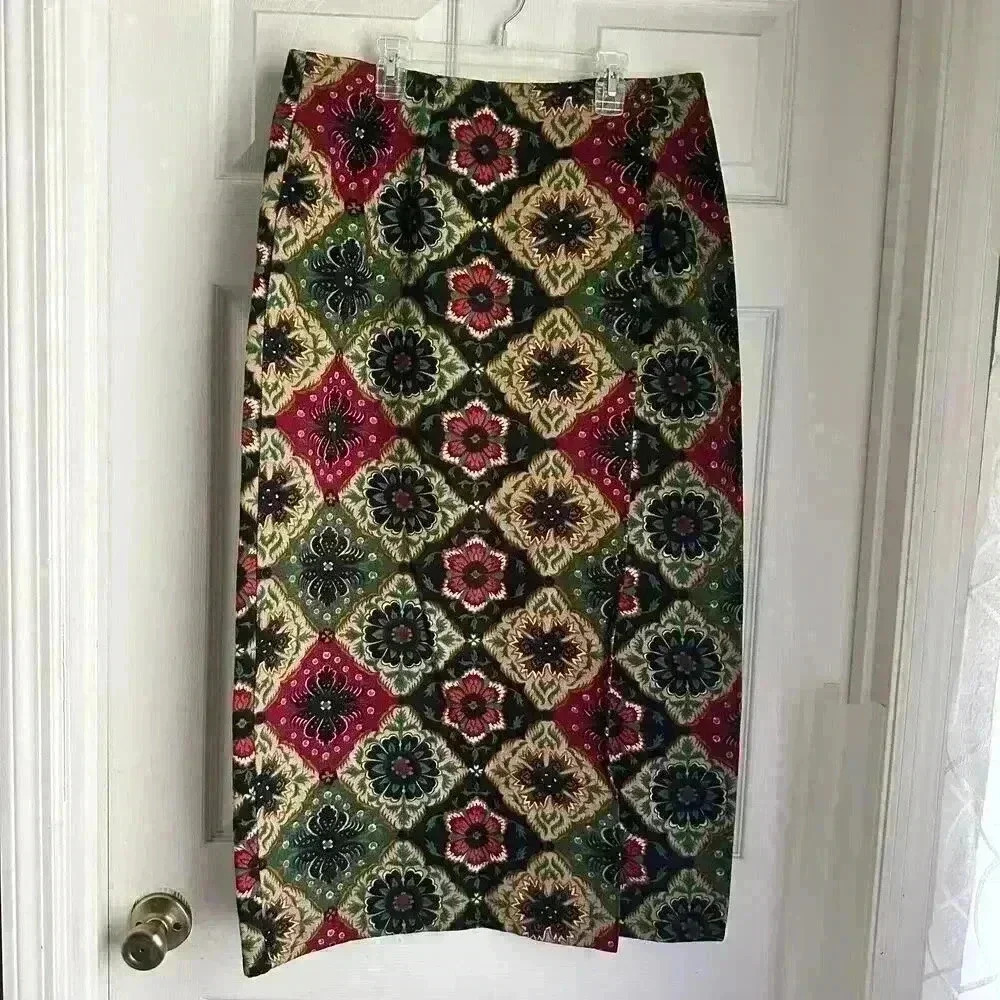 Vintage Cambridge Dry Goods Company Wrap Skirt Size 16 Women’s Boho Cotton